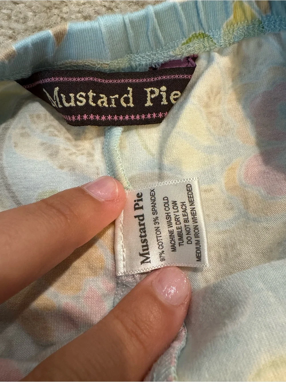Vintage Mustard Pie 70s Style Girls’ Floral Ruffle Leggings Pants